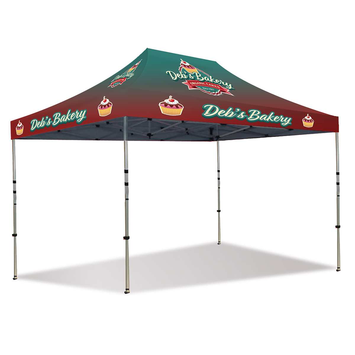 Custom Printed Pop Up Canopy | 15x10 Tent w/ Side Wall Graphics