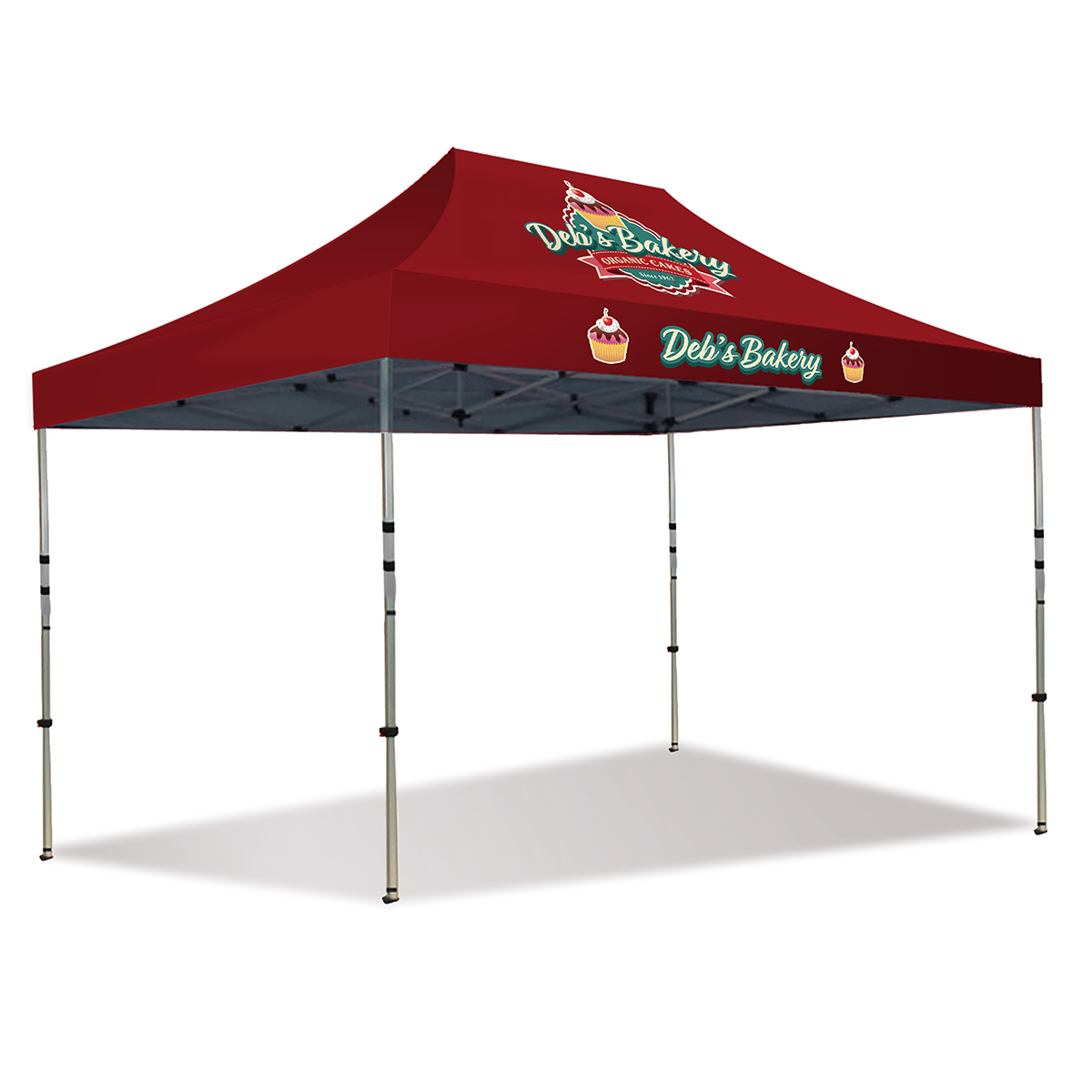 Custom Printed Pop Up Canopy | 15x10 Tent w/ Side Wall Graphics