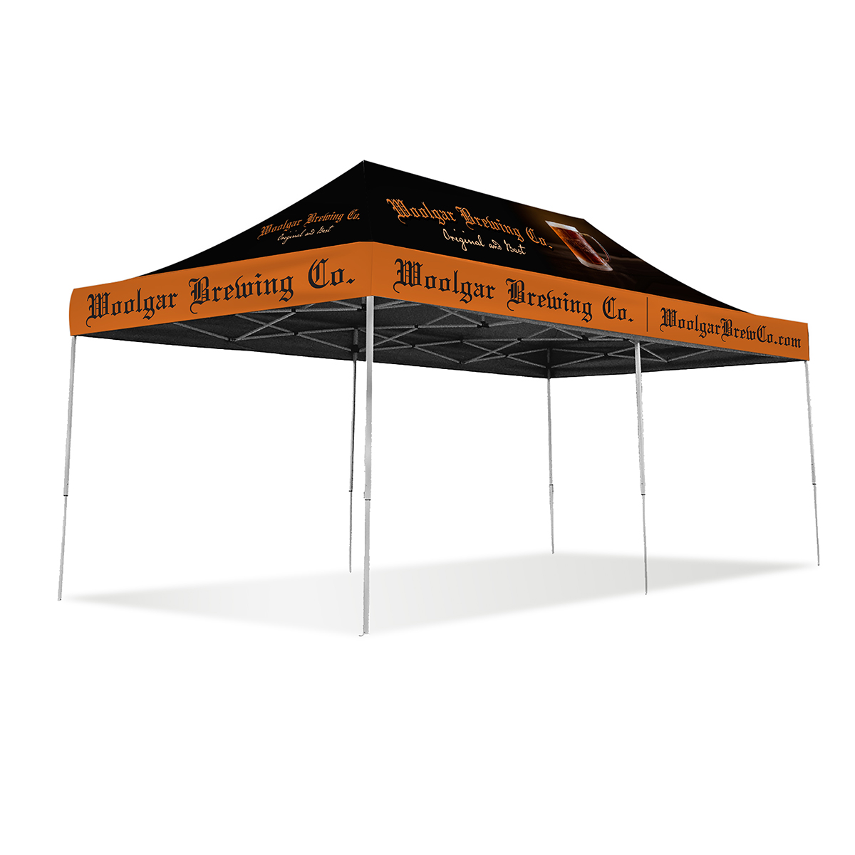 Custom Printed Pop Up Canopy | 20x10 Tent w/ Side Wall Graphics