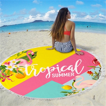 Round Microfiber Beach Towel