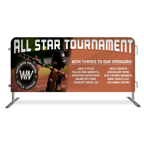 Printed Barrier Cover Banner |